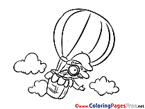 Balloon Children Coloring Pages free