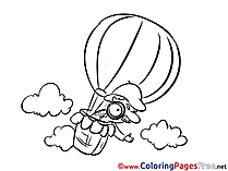 Balloon Children Coloring Pages free
