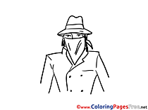 Bandit Children Coloring Pages free