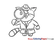 Detectives coloring pages
