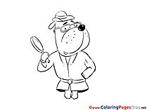 Dog printable Coloring Pages for free