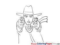 Gangster free printable Coloring Sheets