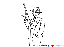 Gangster Kids download Coloring Pages