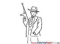 Gangster Kids download Coloring Pages