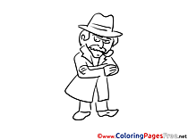 Hat free printable Coloring Sheets