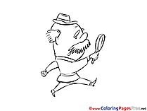 Old Man free printable Coloring Sheets