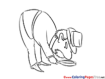 Old Man Looking for Clues Coloring Pages