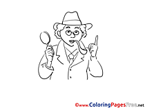 Pipe Detective Kids free Coloring Page