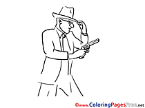 Pistol download printable Coloring Pages