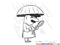 Rain Kids download Coloring Pages