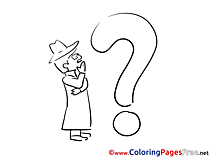 Riddle free Colouring Page download