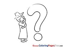 Riddle free Colouring Page download