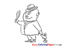 Sleuth Colouring Sheet download free