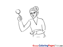 Woman Colouring Page printable free