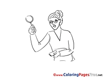 Woman Colouring Page printable free