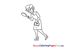 Woman download printable Coloring Pages
