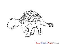 Ankylosaurus for Children free Coloring Pages