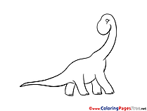 Brachiosaurus Children Coloring Pages free