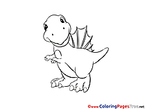 Dinosaur free Colouring Page download