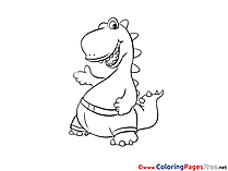 Pants Dinosaur printable Coloring Pages for free