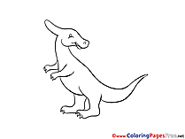 Parasaurolophus Colouring Sheet download free