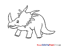 Triceratops Children Coloring Pages free