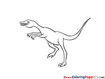 Velociraptor printable Coloring Sheets download