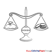 Bank Balance Children Coloring Pages free