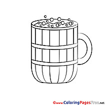 Beer Mug for free Coloring Pages download