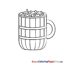 Beer Mug for free Coloring Pages download
