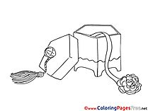 Box Flower Children Coloring Pages free