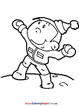 Boy download Colouring Sheet free