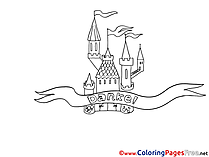 Castle printable Coloring Pages for free