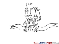 Castle printable Coloring Pages for free