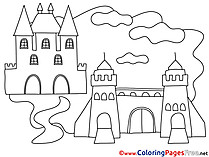 Castles free Colouring Page download