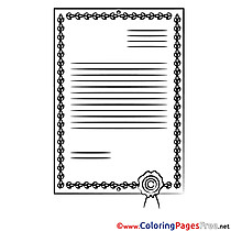 Certificate download Colouring Sheet free