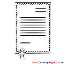 Certificate printable Coloring Pages for free