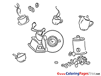 Coffee Colouring Page printable free