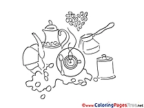 Coffee printable Coloring Pages for free