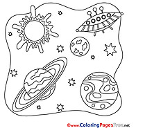 Cosmos Planets download printable Coloring Pages