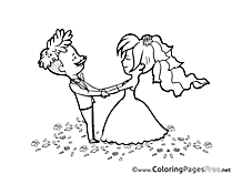 Couple dancing for Children free Coloring Pages