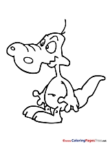 Crocodile Children download Colouring Page