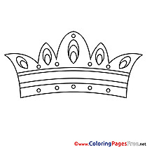 Crown free Colouring Page download