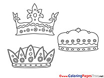 Crowns Coloring Sheets download free