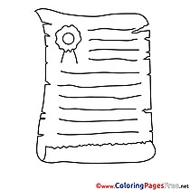 Diploma Children download Colouring Page