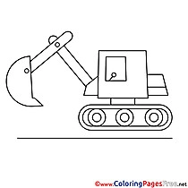 Excavator Kids download Coloring Pages