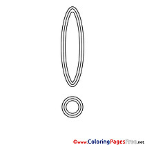 Exclamation Mark free printable Coloring Sheets