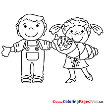 Family Coloring Pages for free