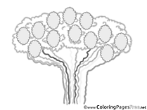 Family Tree Children download Colouring Page