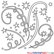 Fireworks Children Coloring Pages free